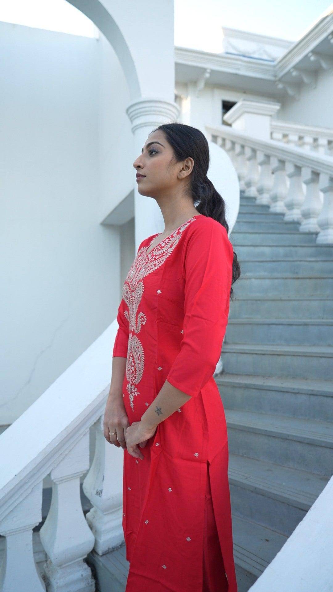 Vedic Apparel Straight kurta and pant set - Vedic Apparel Private Limited