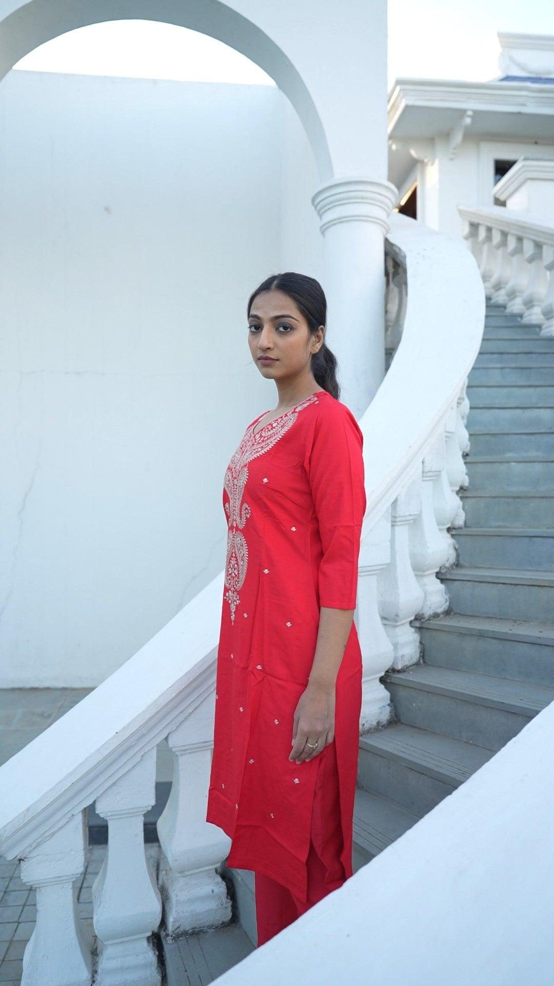 Vedic Apparel Straight kurta and pant set - Vedic Apparel Private Limited