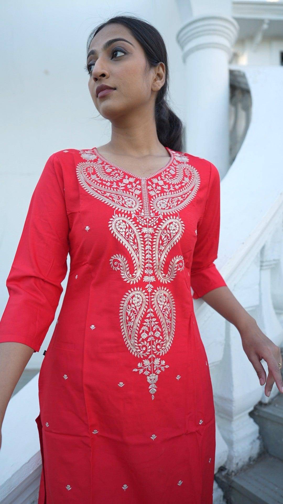 Vedic Apparel Straight kurta and pant set - Vedic Apparel Private Limited