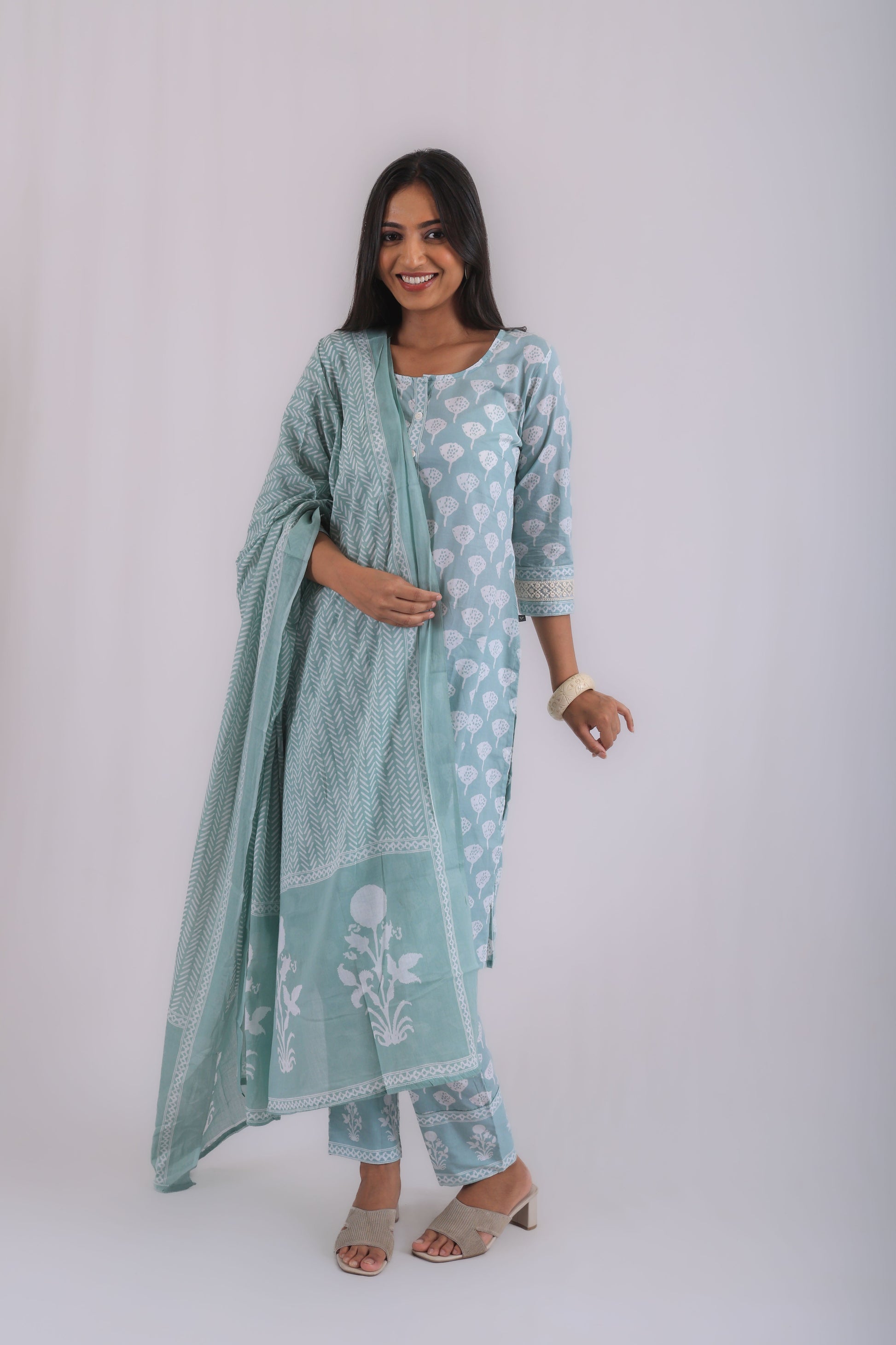 vedic premium 2 pcs set-coord set (Green0.