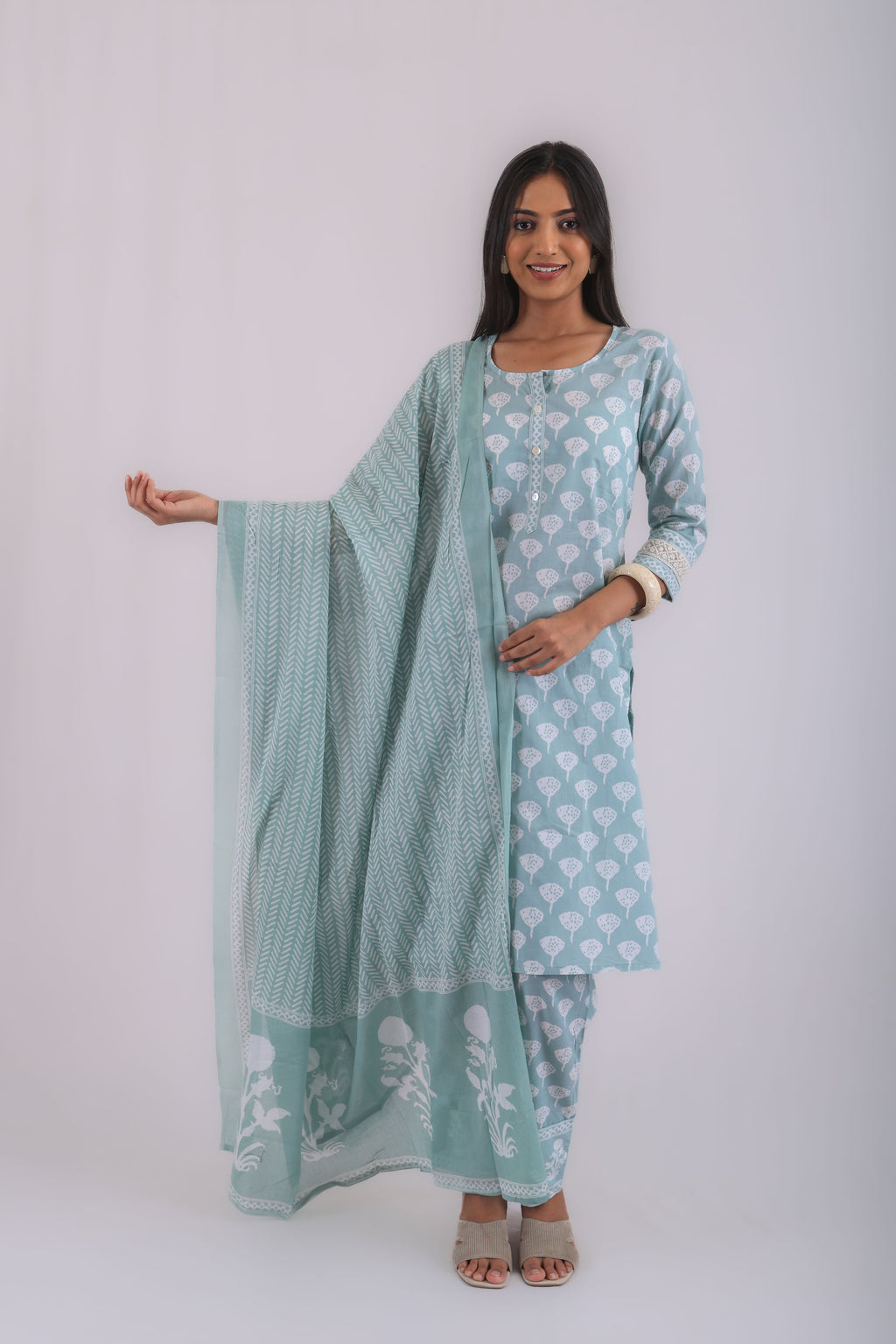 vedic premium 2 pcs set-coord set (Green0.