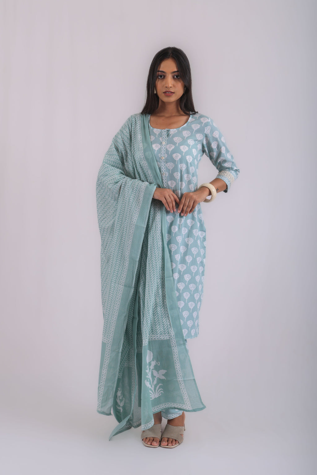 vedic premium 2 pcs set-coord set (Green0.