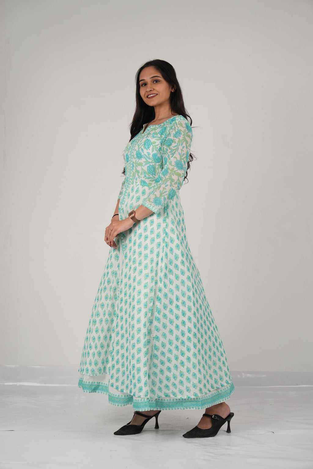 Vedic Elegant double layer gown.