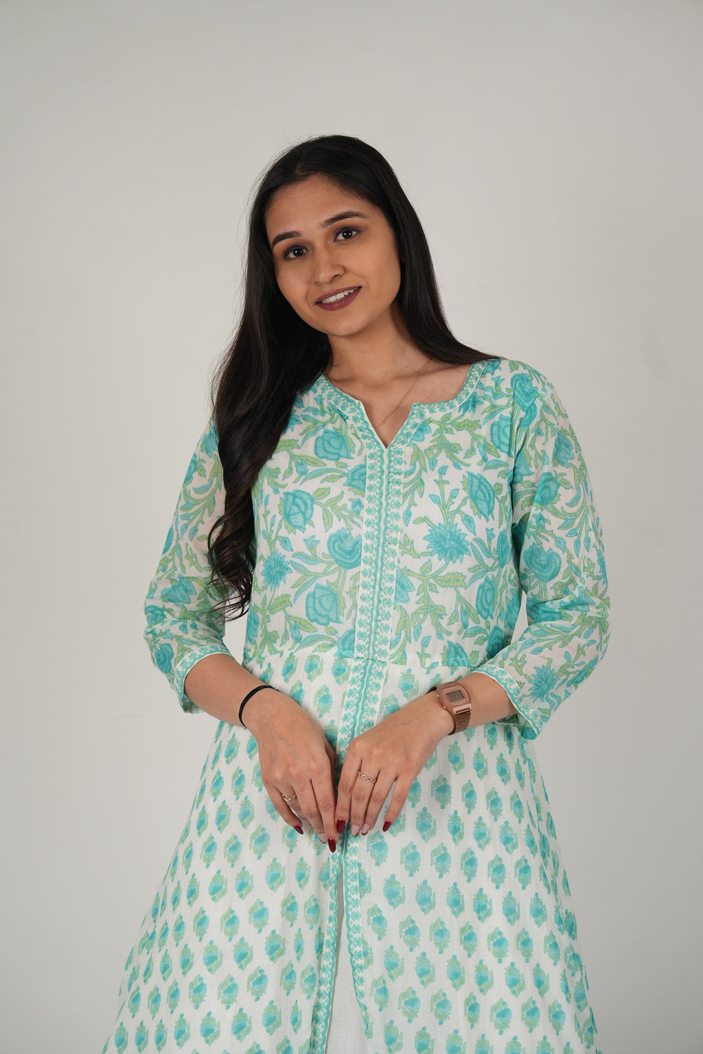 Vedic Elegant double layer gown.