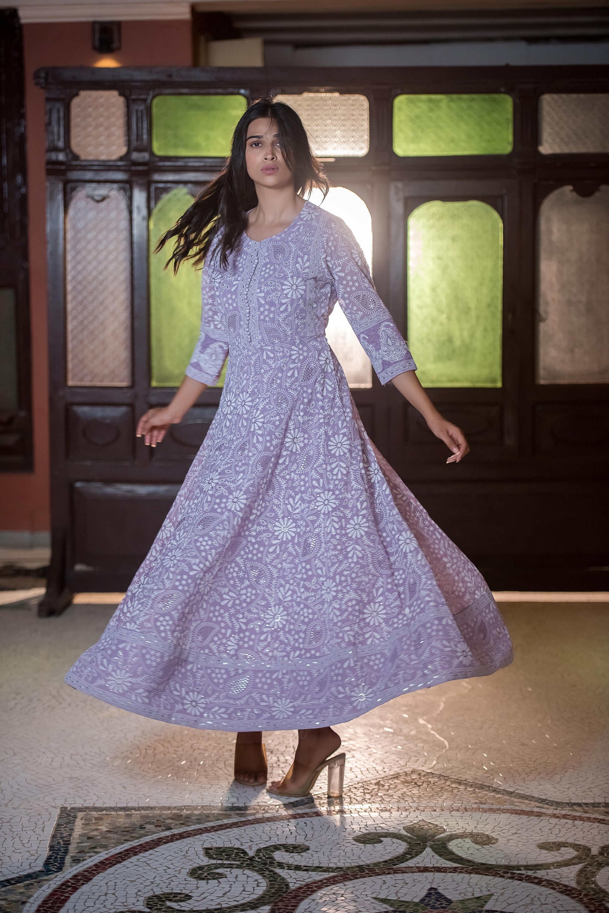 Elegant lavender Gown