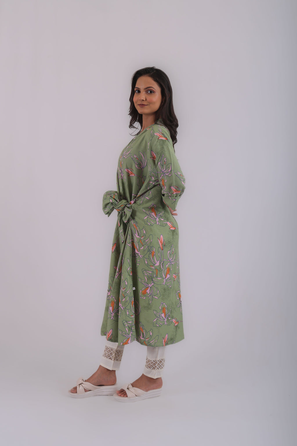 Vedic premium knot gown(Green).