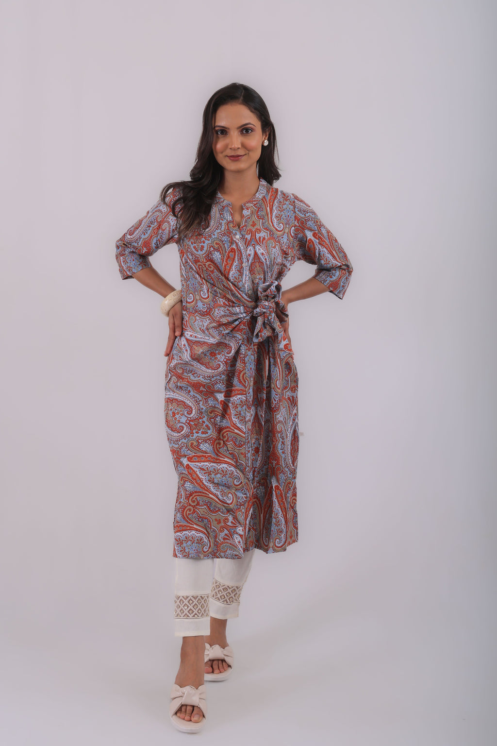 Vedic premium knot gown(Maroon).