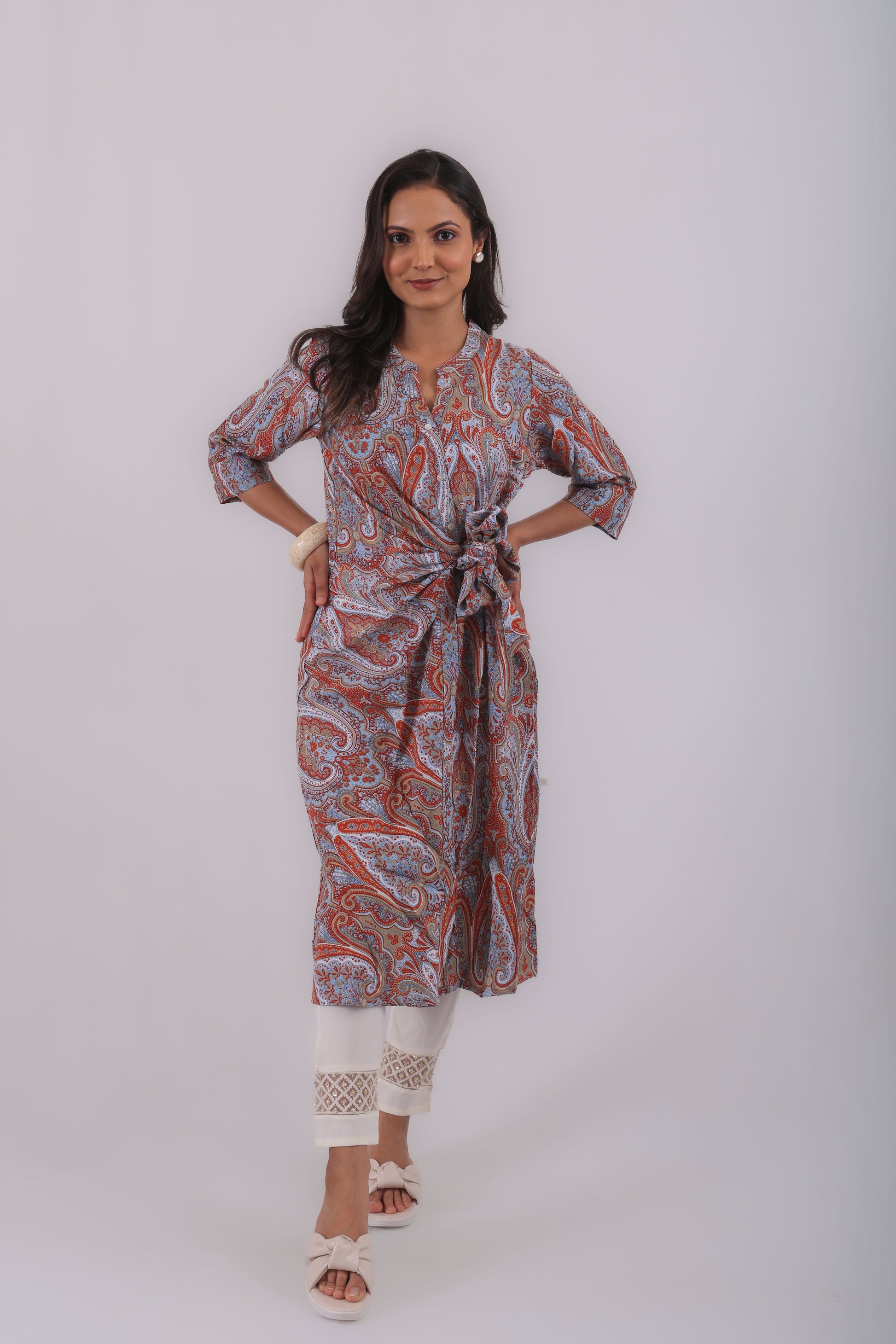 Vedic premium knot gown(Maroon).