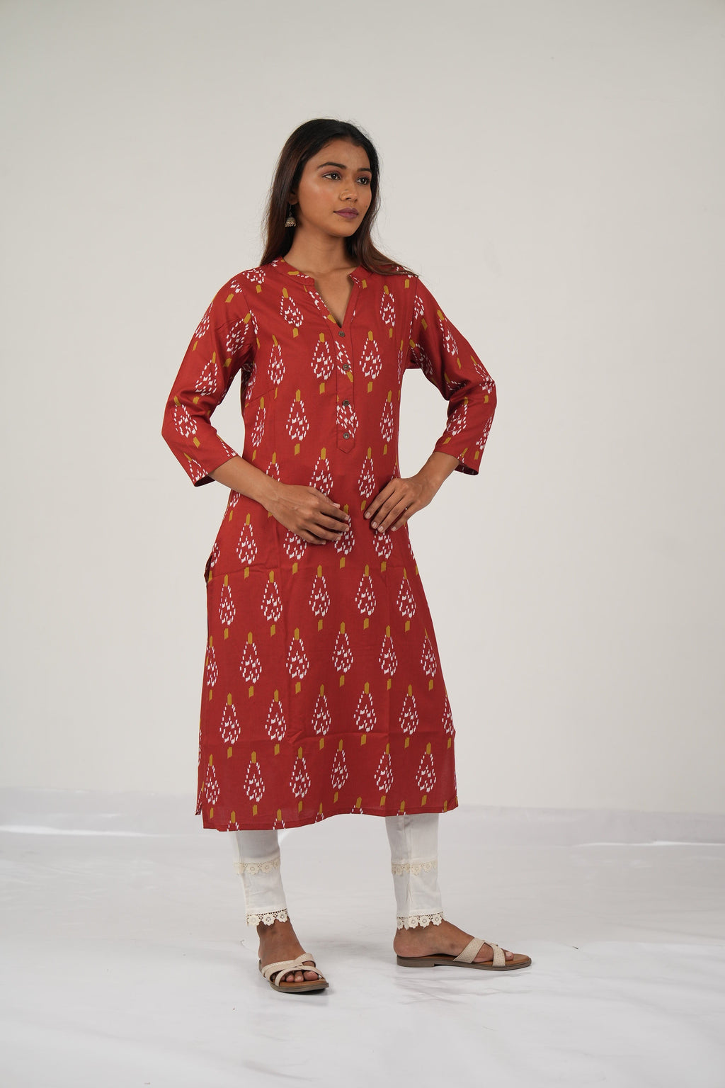 Vedic ethnic straight kurta.
