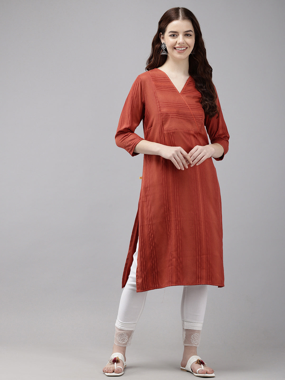 Vedic Women Embroidered Straight Kurta