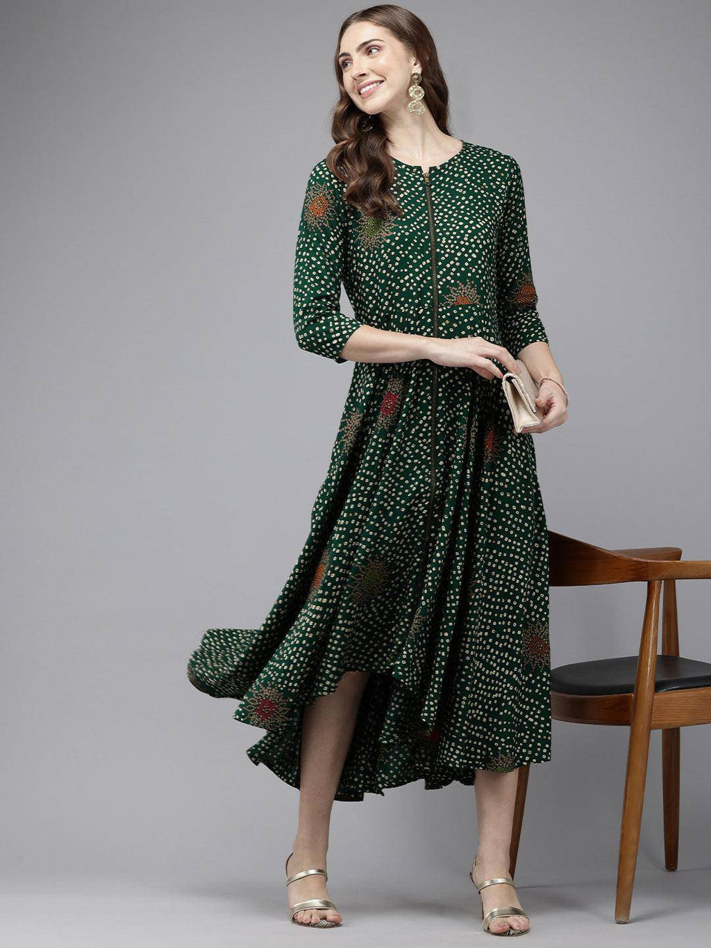 Vedic Women All Over Print  Gown - Vedic Apparel Private Limited