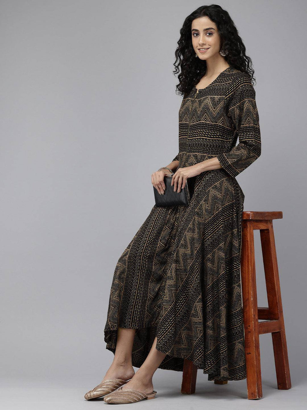 Vedic Women All Over Print Gown - Vedic Apparel Private Limited