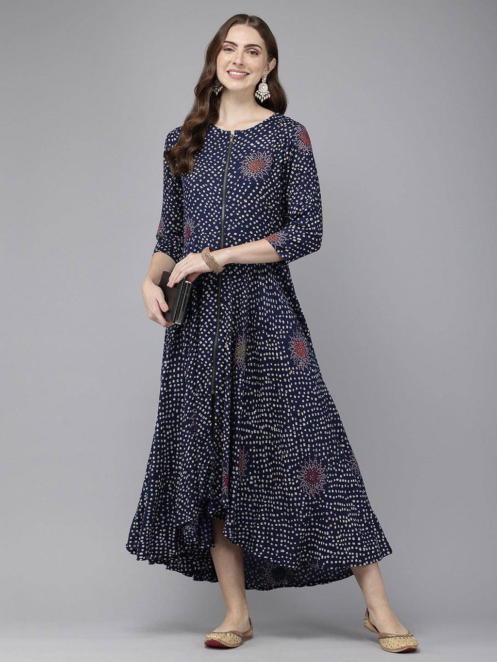Vedic Women All Over Print  Gown - Vedic Apparel Private Limited