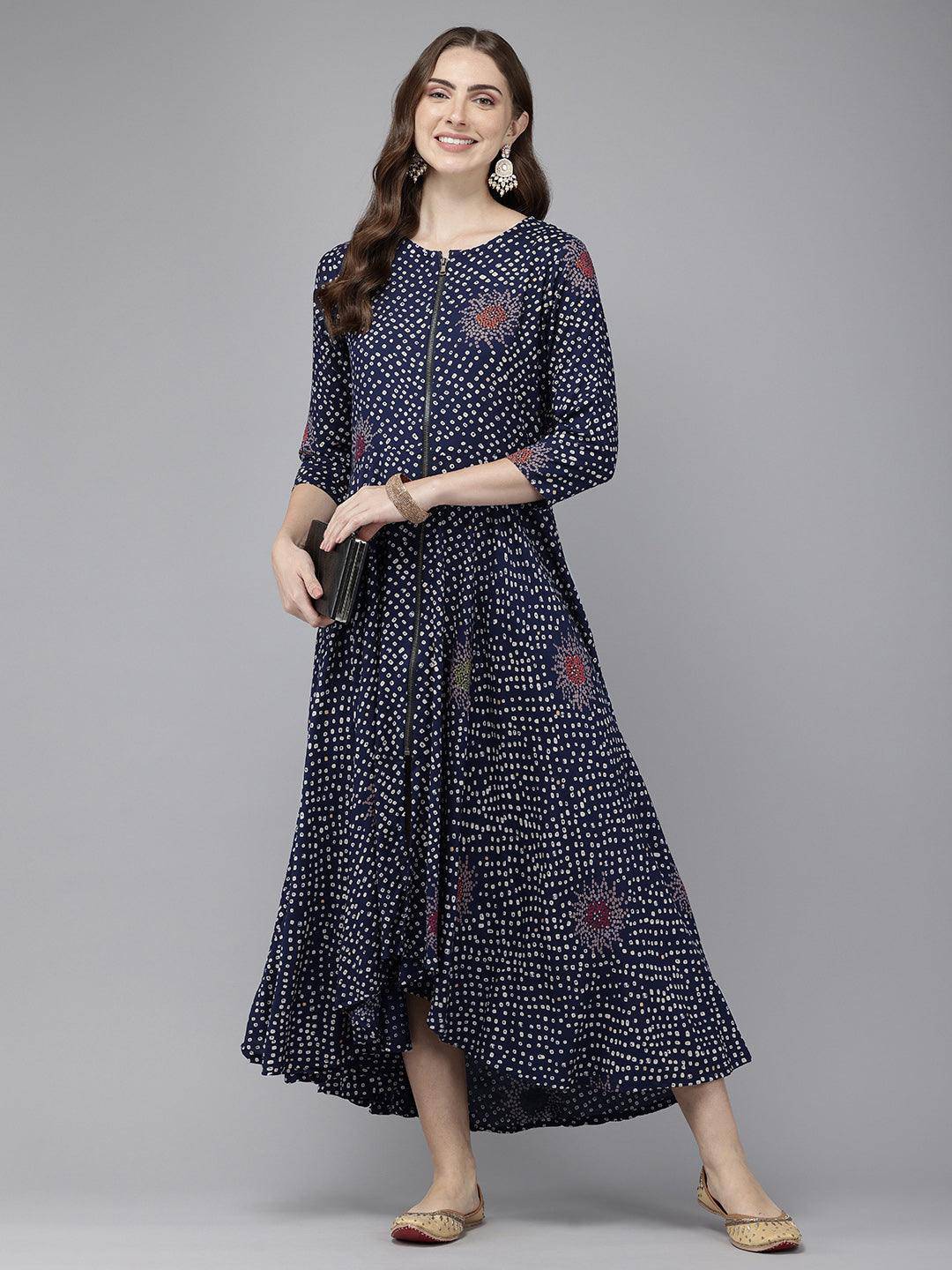 Vedic Women All Over Print  Gown - Vedic Apparel Private Limited