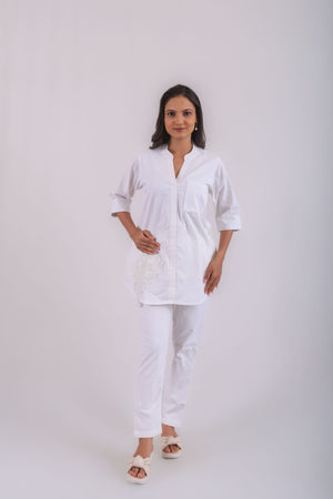Vedic premium co-ord set(White).