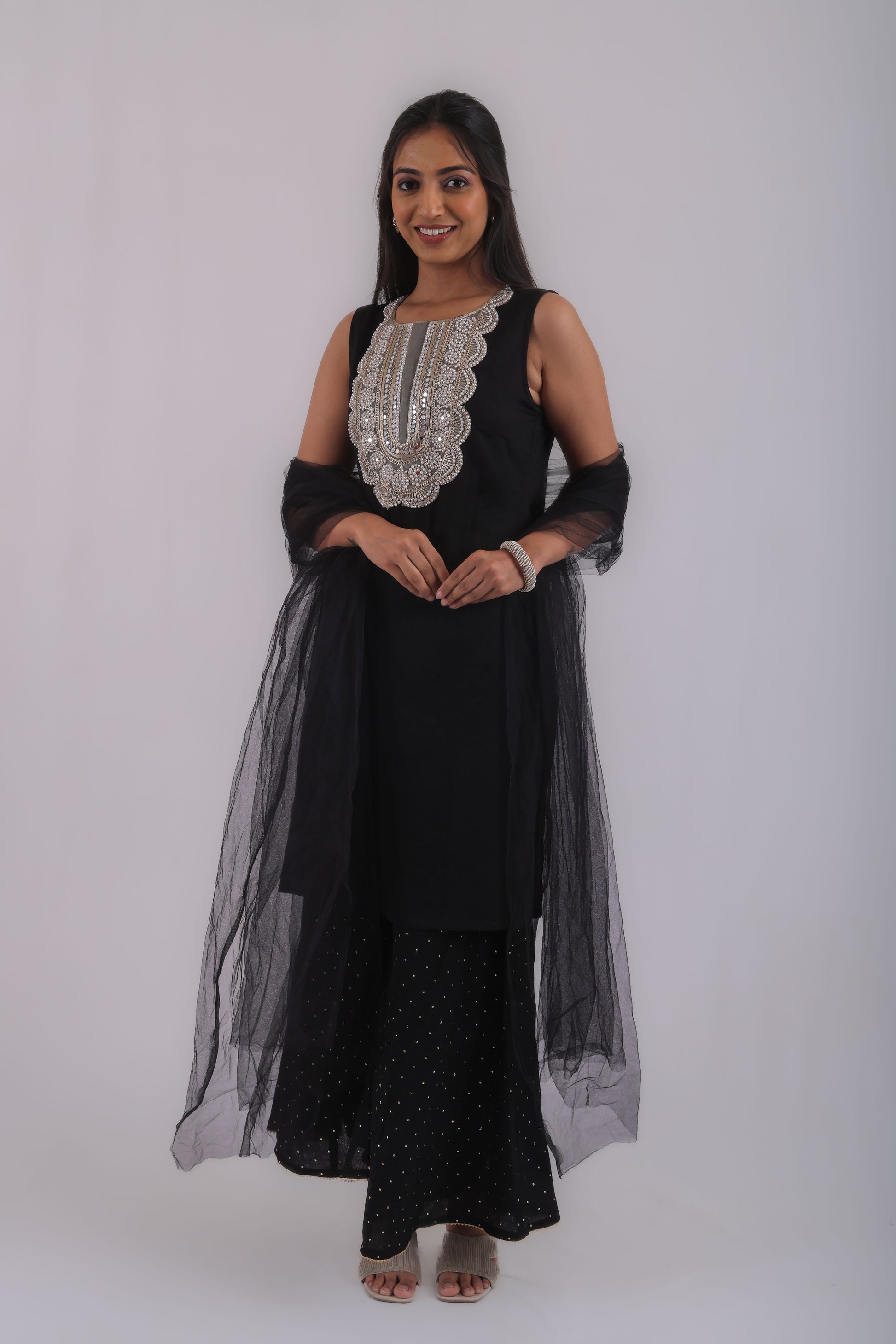 Premium sharara kurta  Black