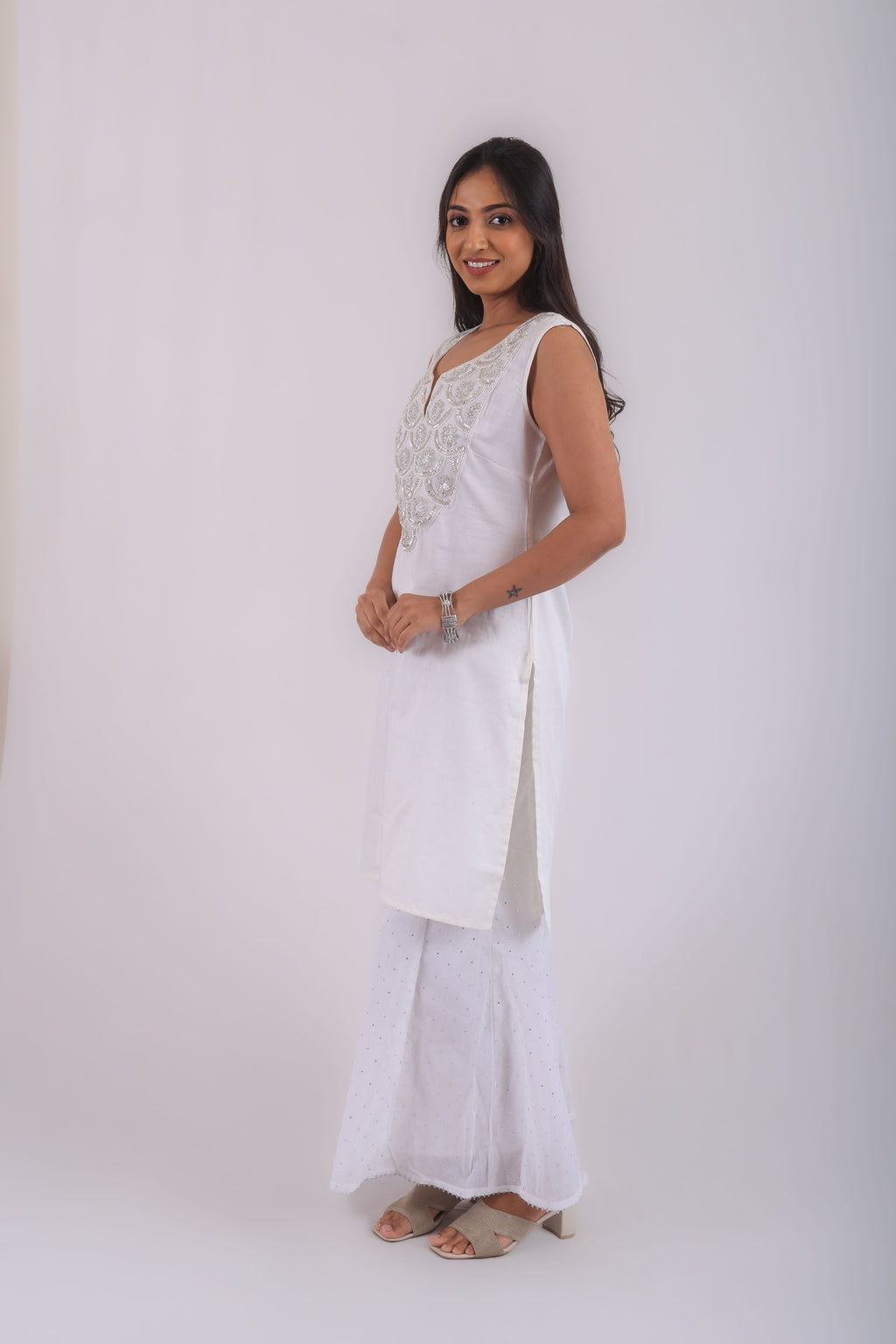 Premium sharara kurta  white