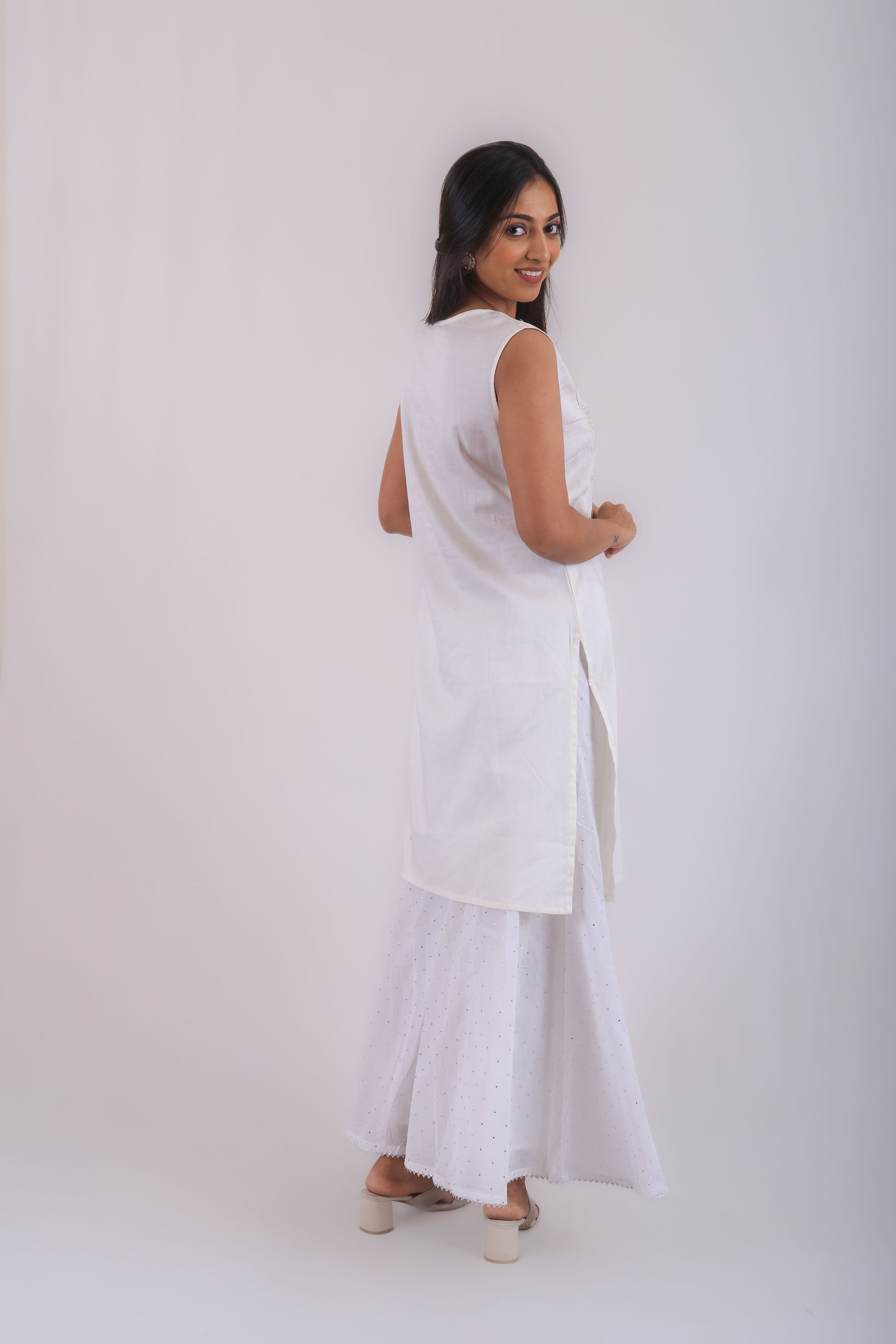 Premium sharara kurta  white