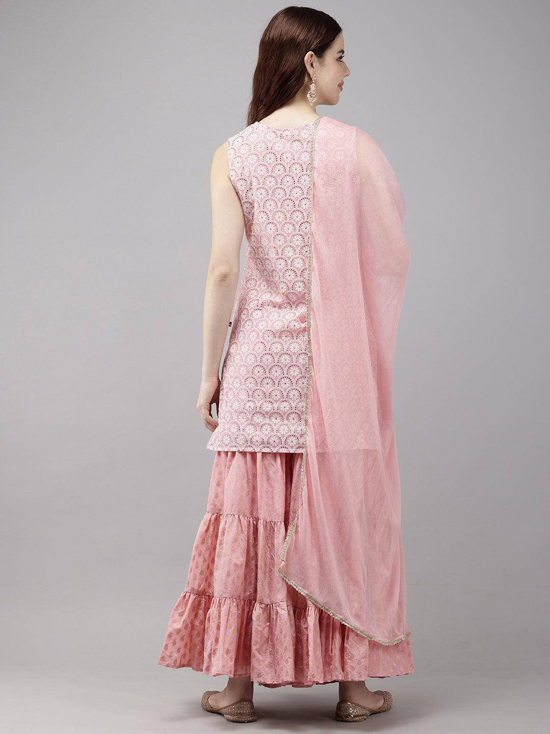 Vedic Women Kurta Sharara Dupatta - Vedic Apparel Private Limited