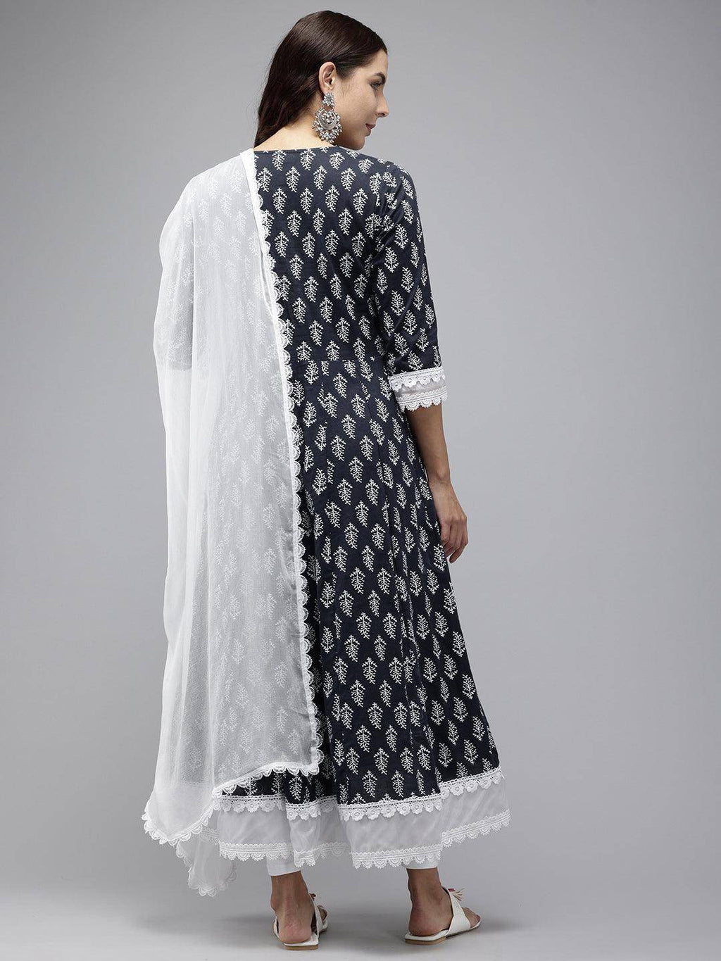 Vedic Anarkali Kurta Pant Dupatta - Vedic Apparel Private Limited