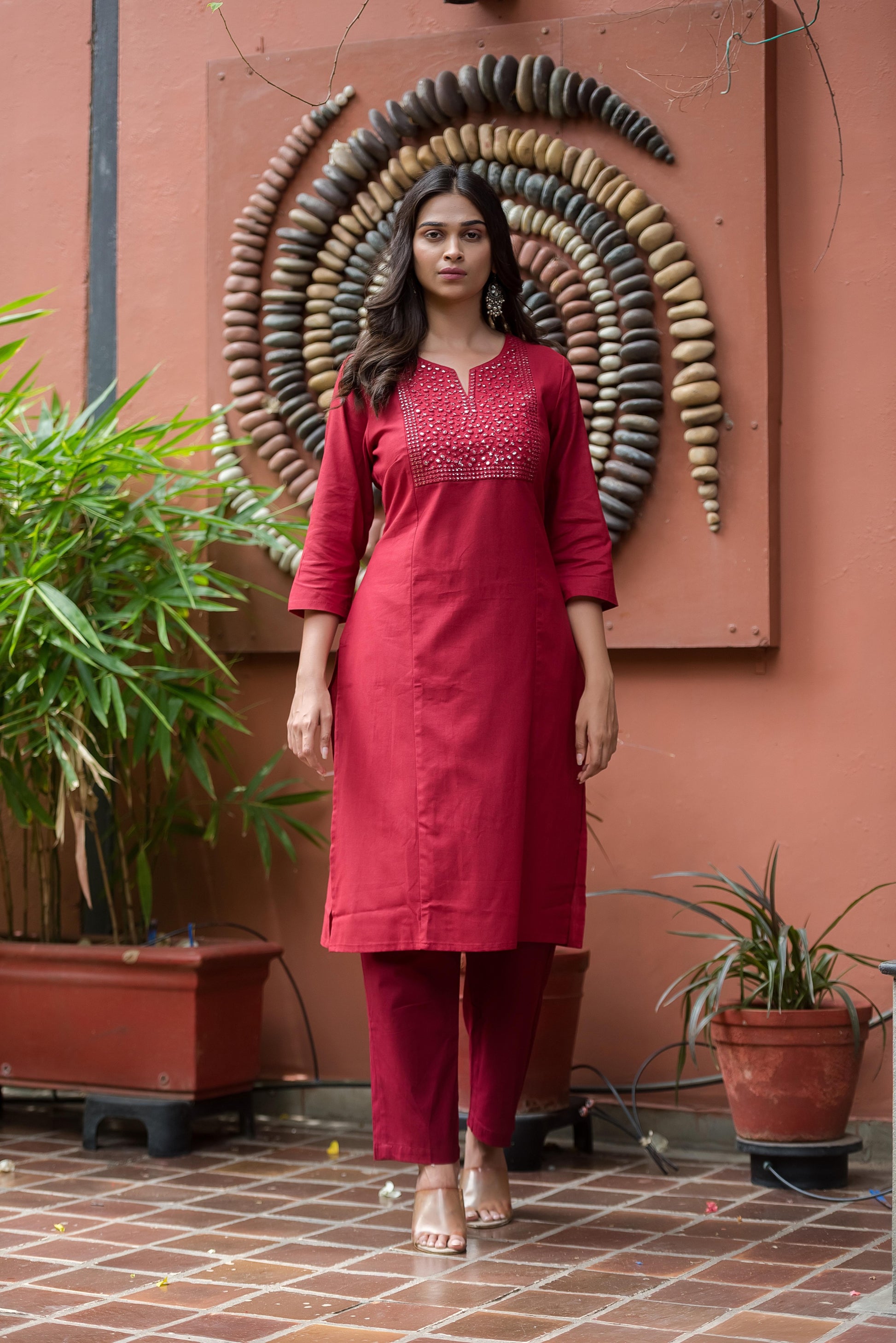 Embroidered  rich straight kurta