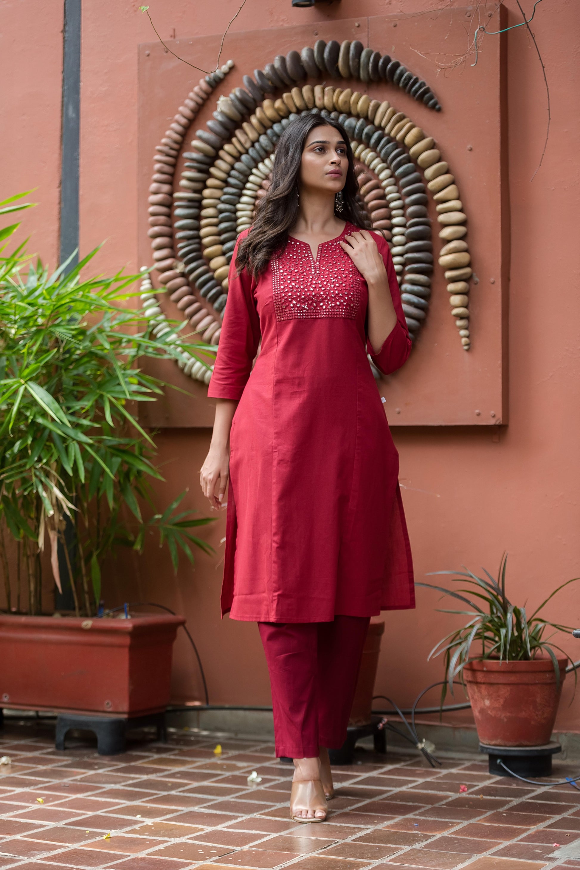 Embroidered  rich straight kurta
