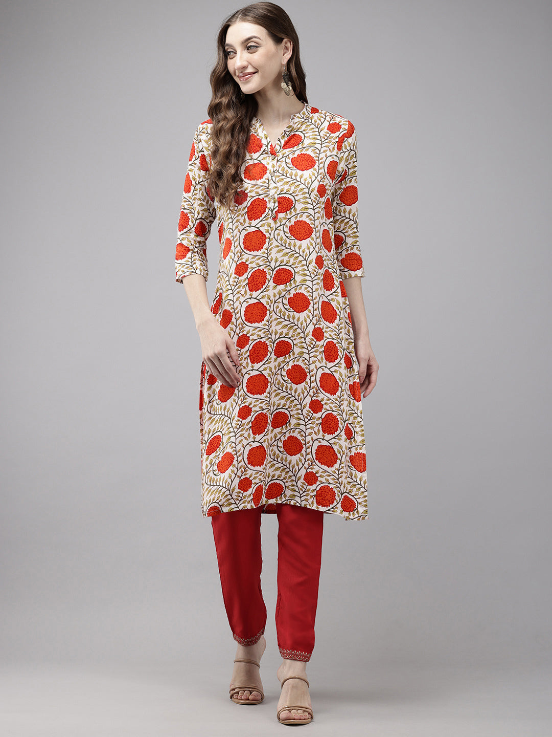 Vedic Women Printed Straight Kurta