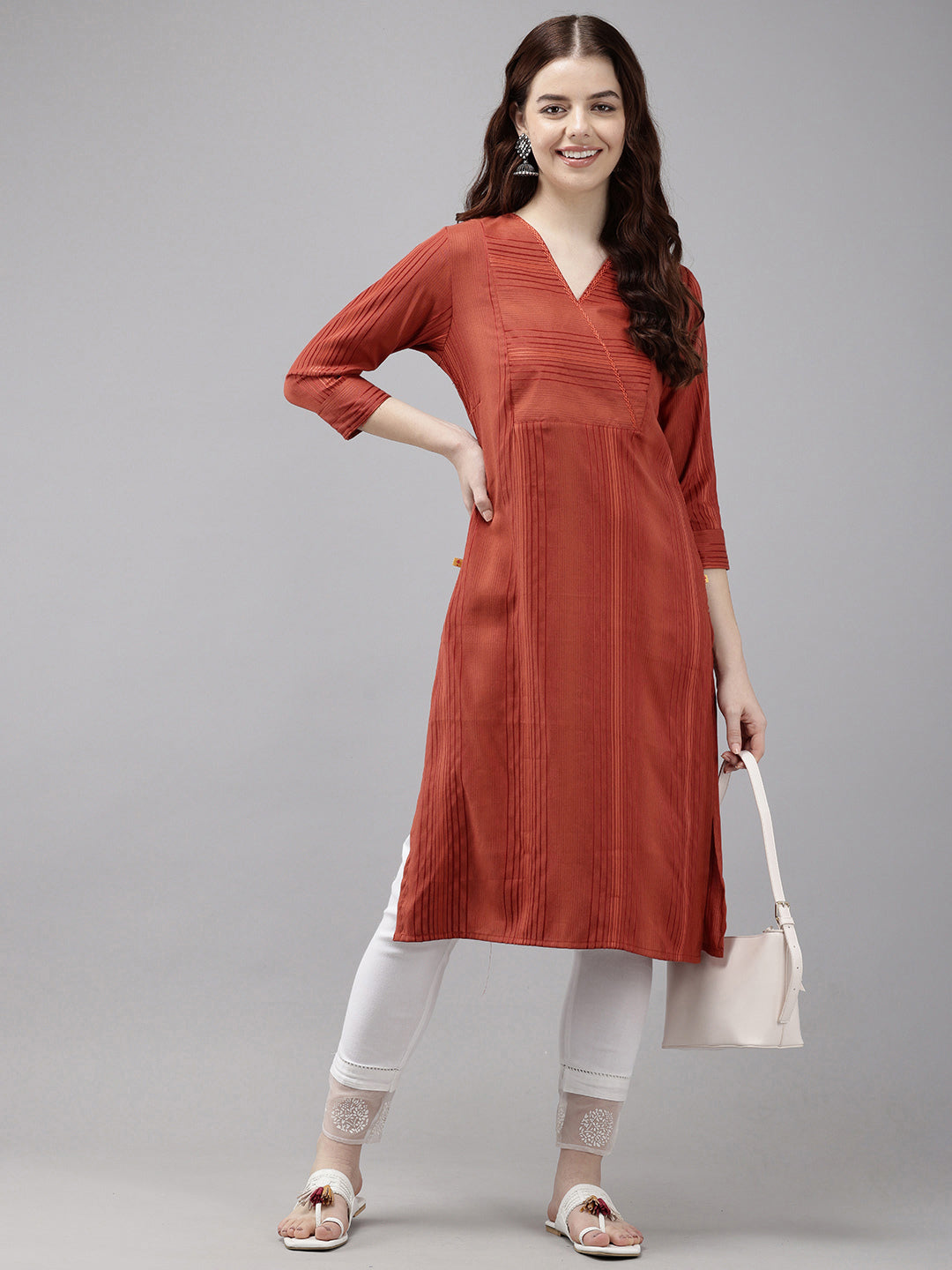 Vedic Women Embroidered Straight Kurta