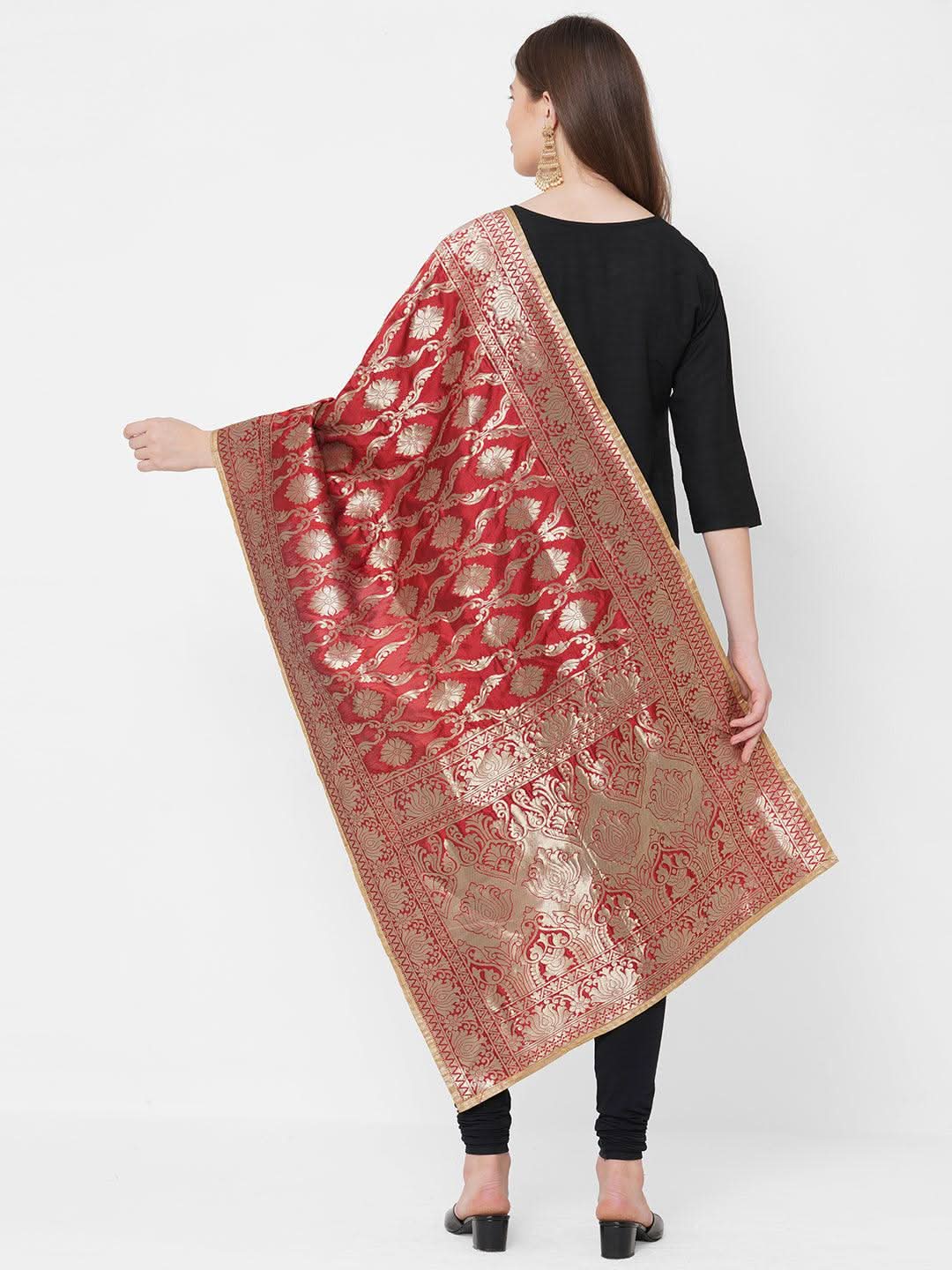 Dupatta With Zari Boarder - Vedic Apparel Private Limited