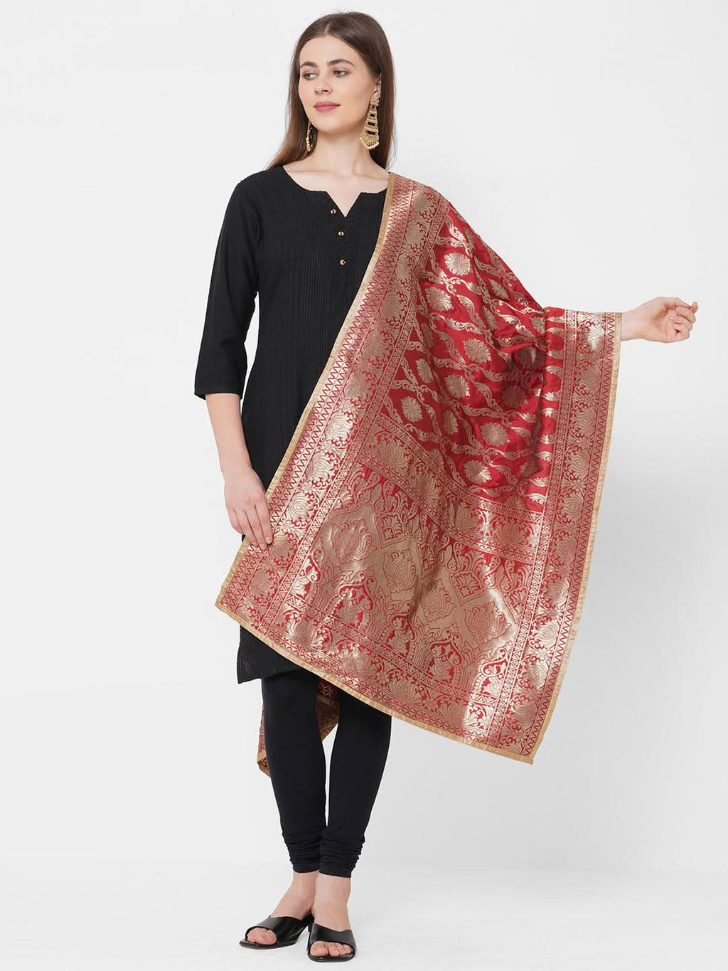 Dupatta With Zari Boarder - Vedic Apparel Private Limited