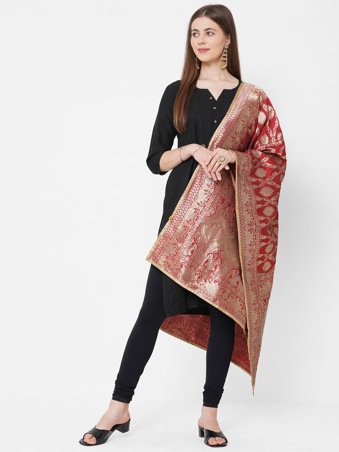 Dupatta With Zari Boarder - Vedic Apparel Private Limited