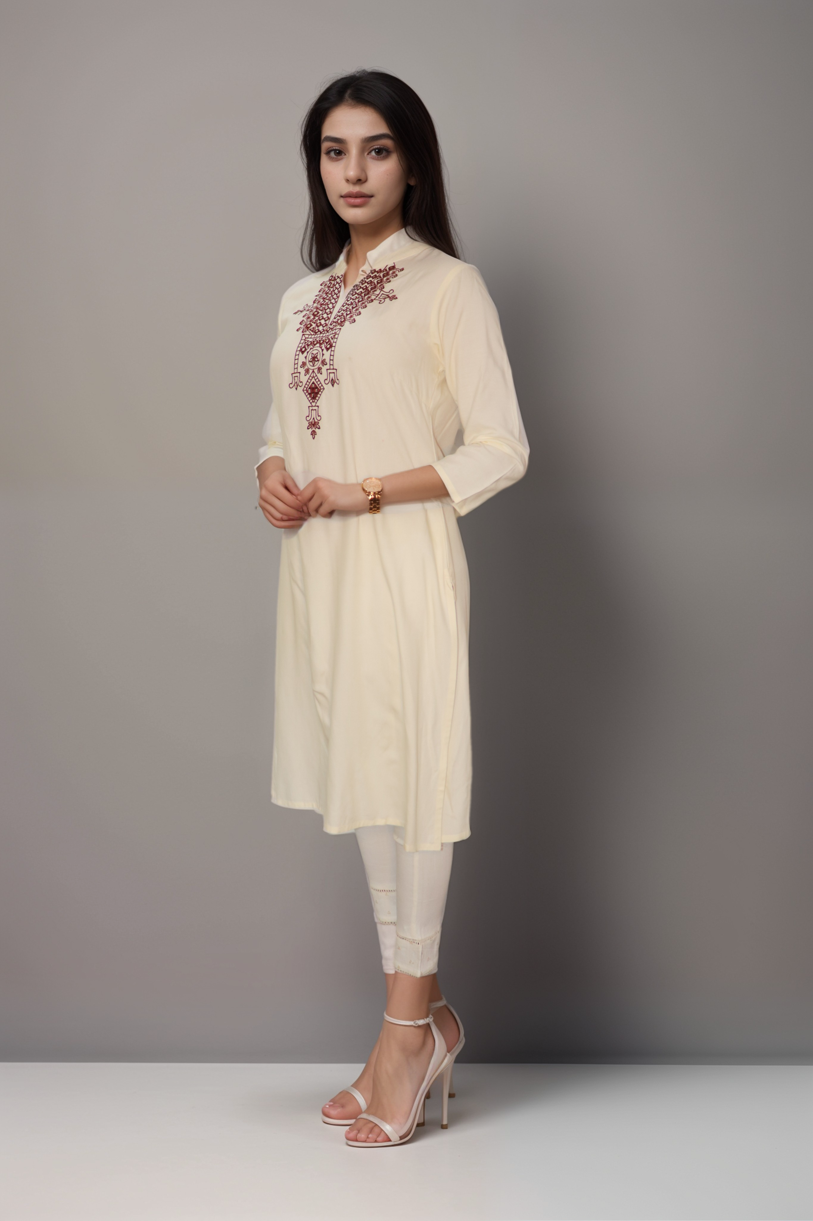 Vedic Apparel embroidered co-ord set.