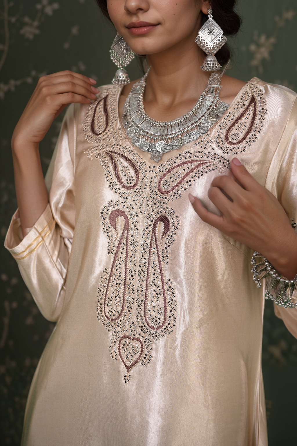 Elegant Ethnic (2pcs set Cream).