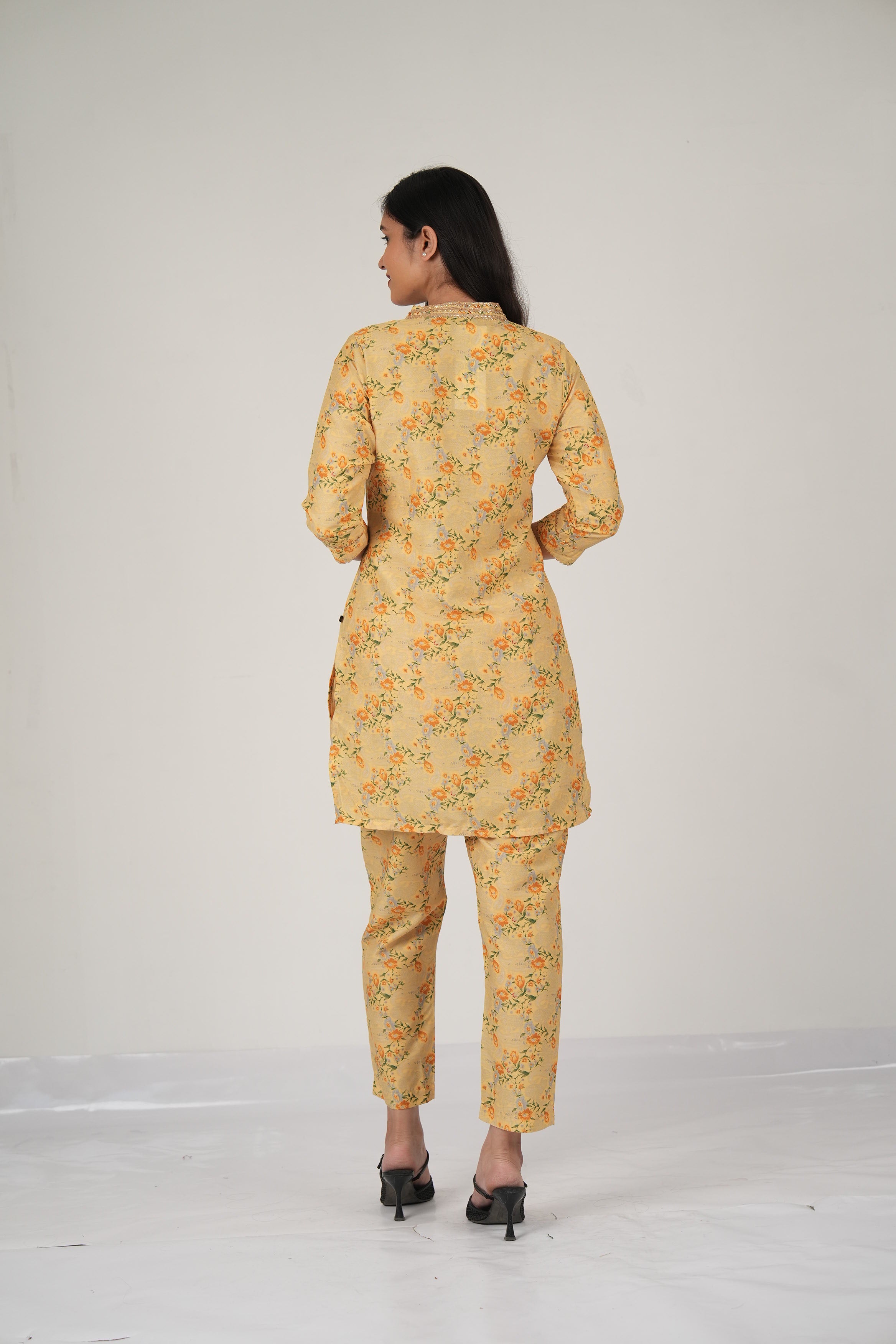 Vedic Apparel Samaira Silk 2-piece set.(Yellow)