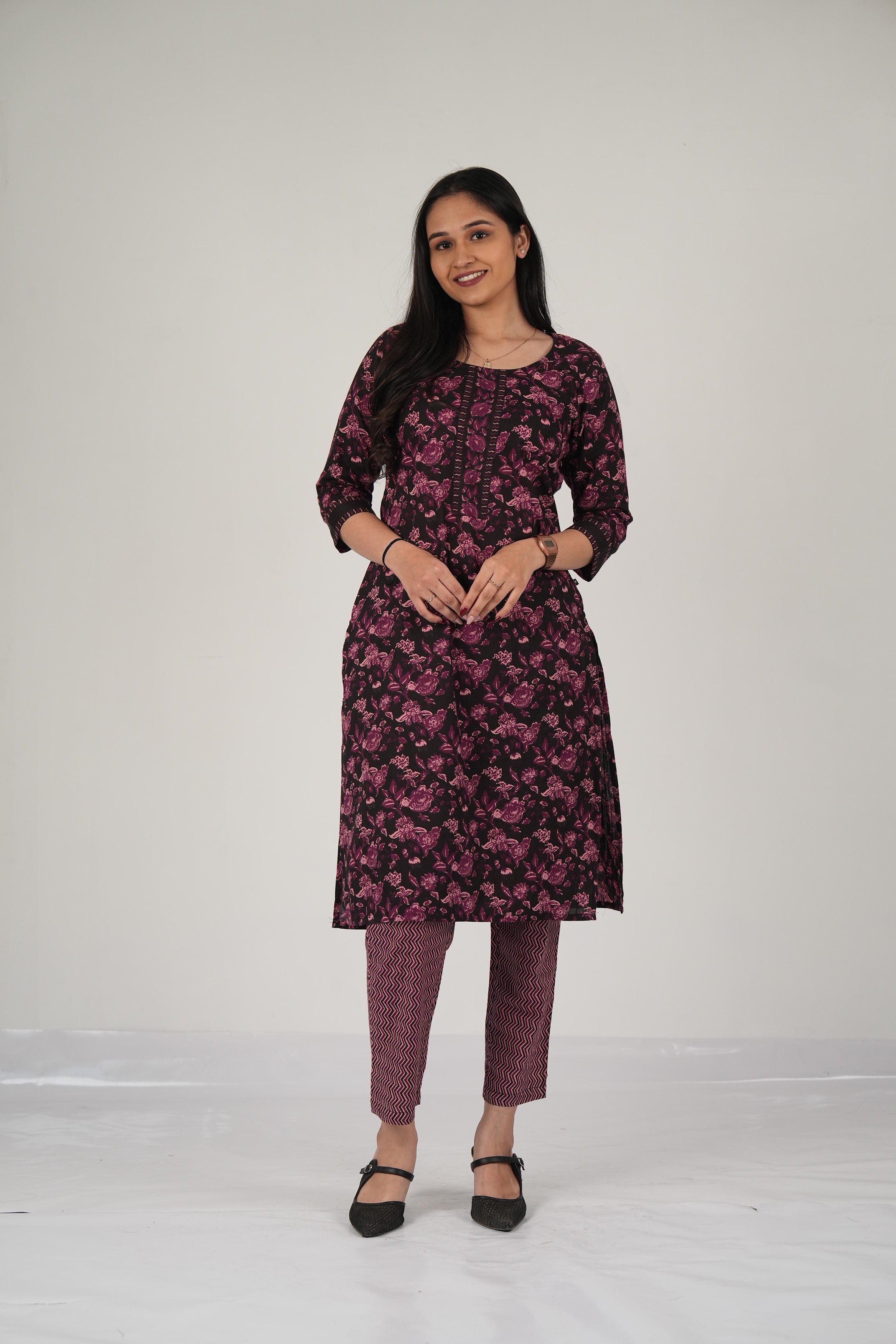 Vedic Apparel  MAGENTA two-piece set.