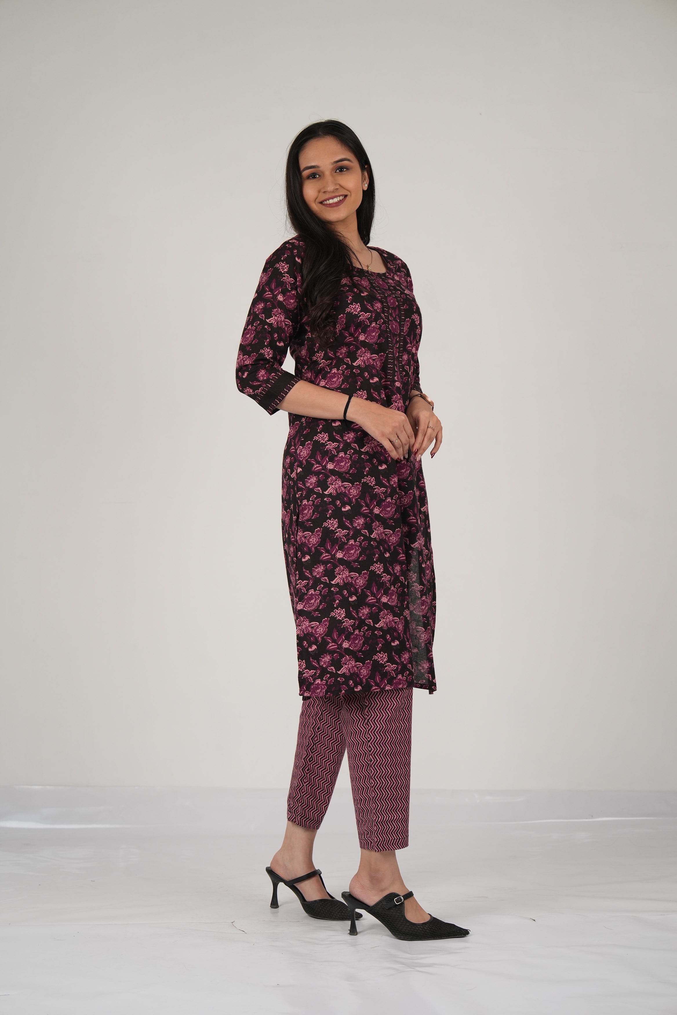 Vedic Apparel  MAGENTA two-piece set.