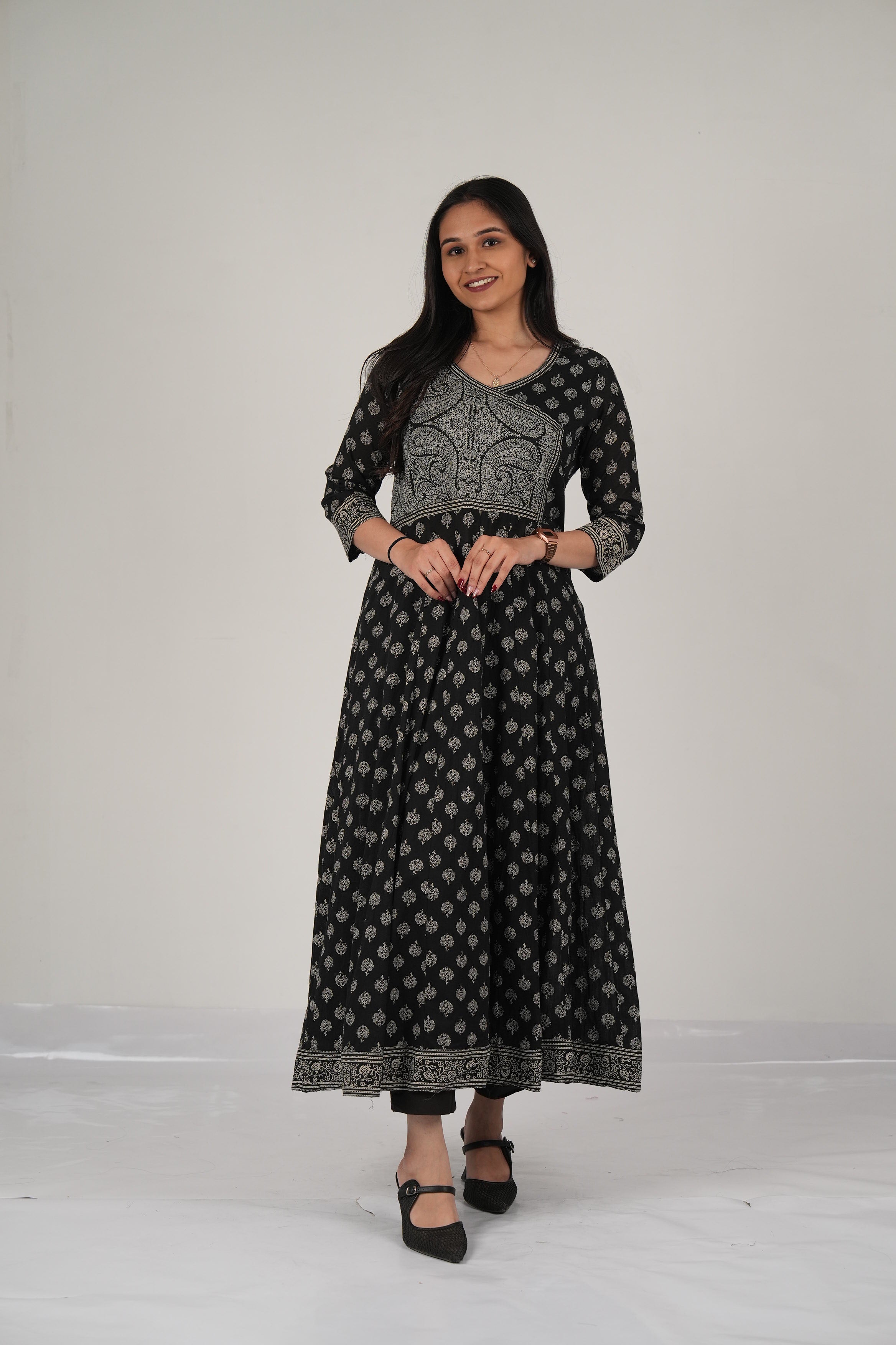 Vedic Apparel Anarkali Kurta pant Dupatta set