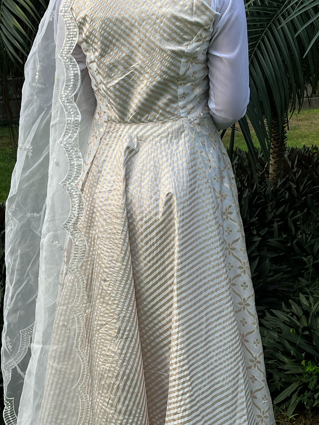 VEDIC WOMEN LONG DRESS WITH PLAZZO AND NET DUPATTA - Vedic Apparel Private Limited