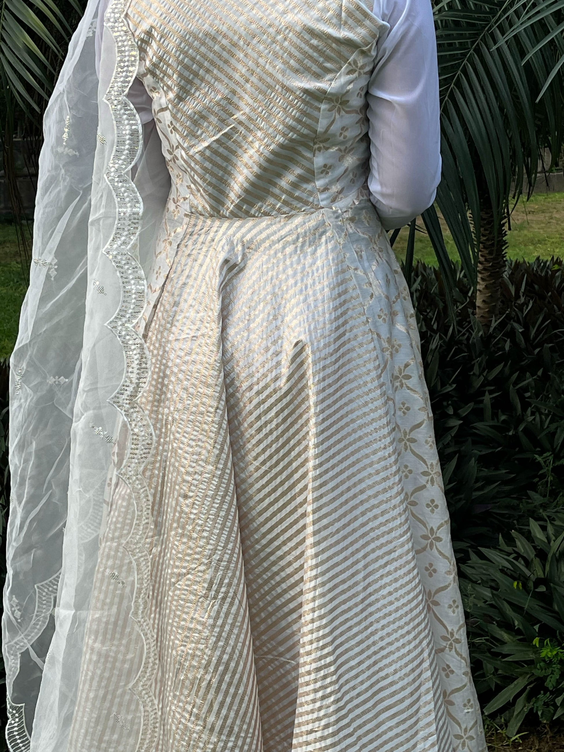 VEDIC WOMEN LONG DRESS WITH PLAZZO AND NET DUPATTA - Vedic Apparel Private Limited