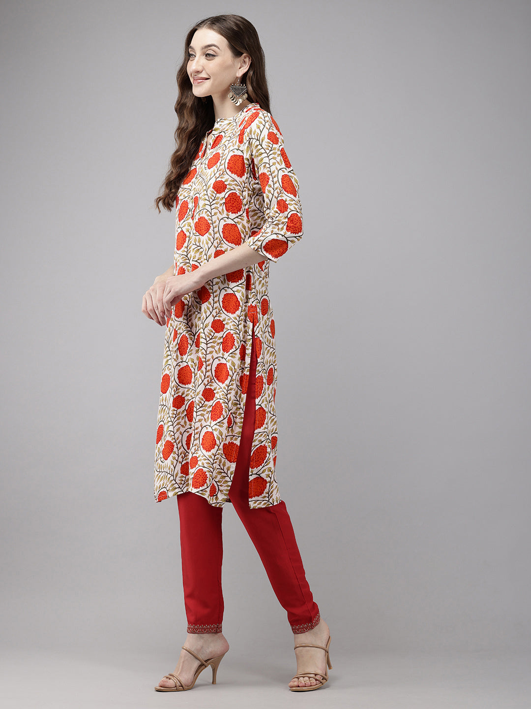 Vedic Women Printed Straight Kurta